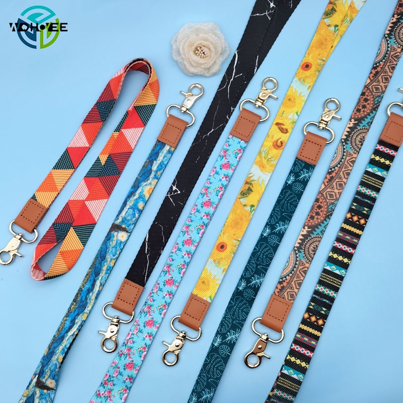 Daya Tahan Leher Lanyard Gantungan Kunci Sling ID Tag Pemegang Tali dengan Gesper Logam untuk Kunci Mobil Dompet Anti-Drop Lanyard