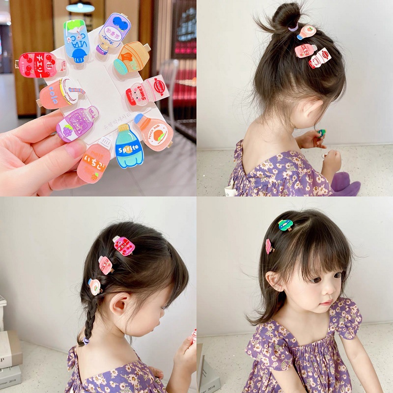 ZBH Jepit Rambut Anak Perempuan Lucu 1 Pcs Jepitan Rambut Mini Fashion Karakter Minuman Jepitan Hair Pin Gaya Korea Kids Soda Drinks Import Murah