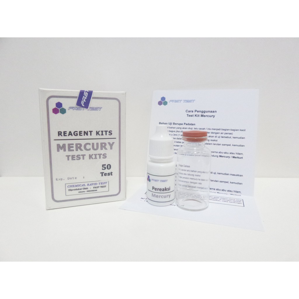 Test Kit Mercury, Alat Uji Kandungan Merkuri (mercury)