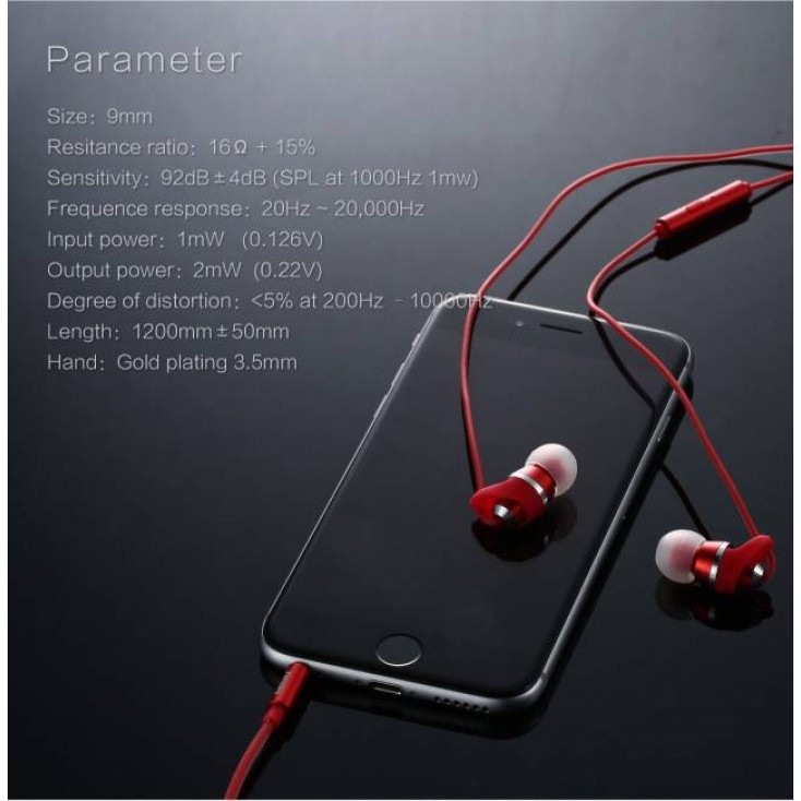 REMAX RM-585 - Handsfree Metal Touch In-ear Earphone