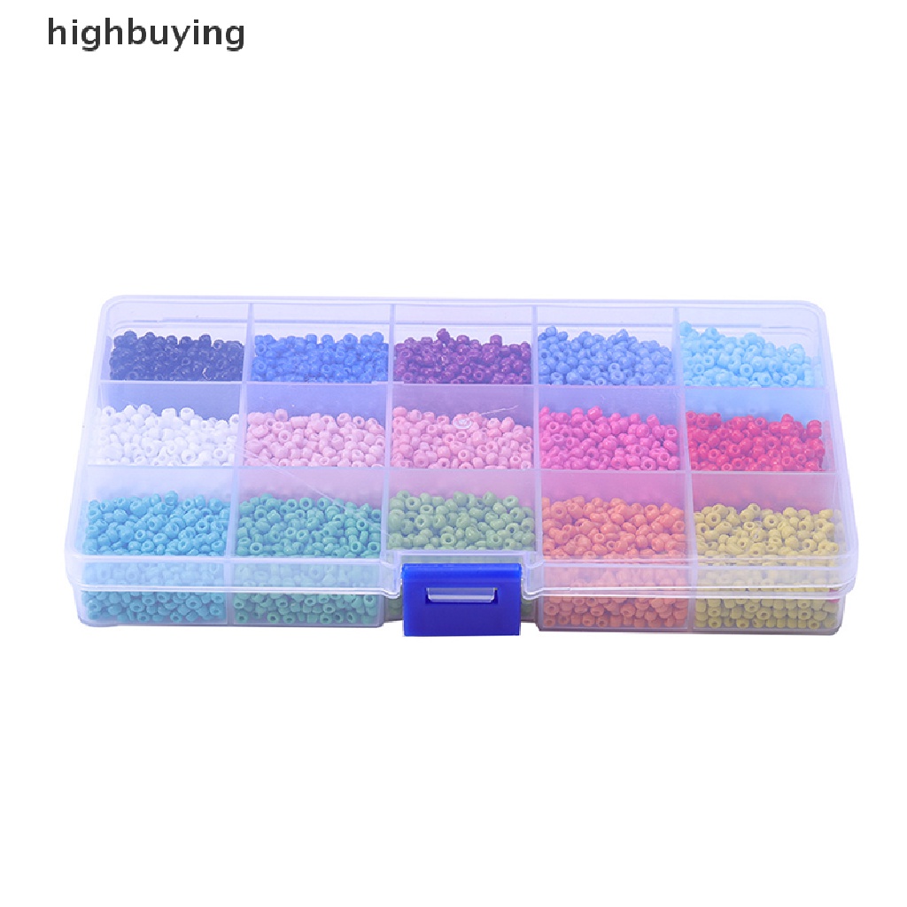 Hbid 7500PCS Manik-Manik Kaca Kecil 3mm Aneka Warna Untuk Membuat Perhiasan Diy