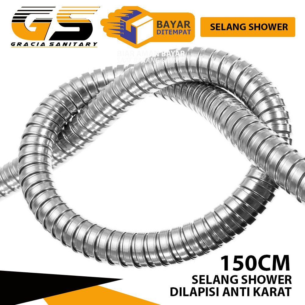 Selang Shower Pancuran 1.5M Panjang Selang Kamar Mandi Shower