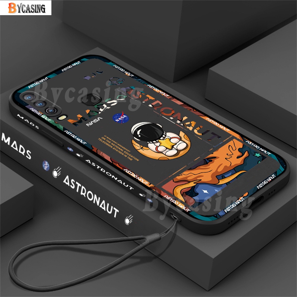 Soft Case Silikon Motif Astronot Untuk Huawei Y6P Y7A Y6 Pro 2019 Nova 7i Nova5T Nova3i Y9S P30 Lite