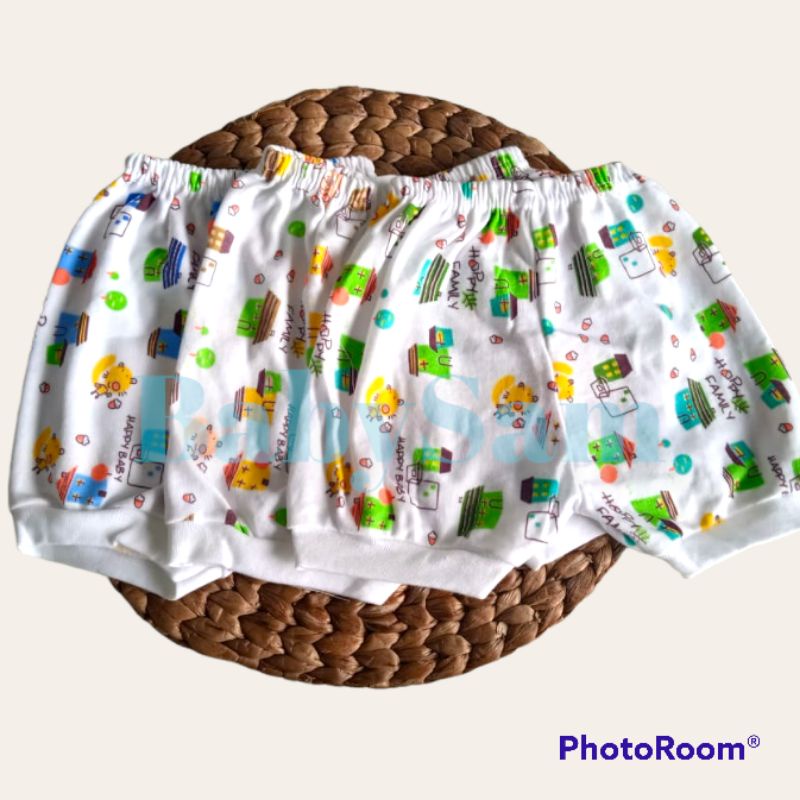 Celana Pendek Bayi Unisex 0-6Bln Motif || Celana Pendek Motif Katun Premium