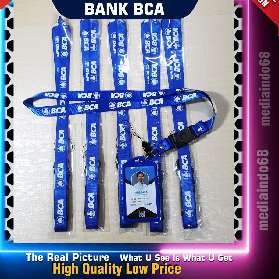 

WH33B, Tren .BANK BCA Lanyard ID CARD/Gantungan ID Card (Paket Murah),!