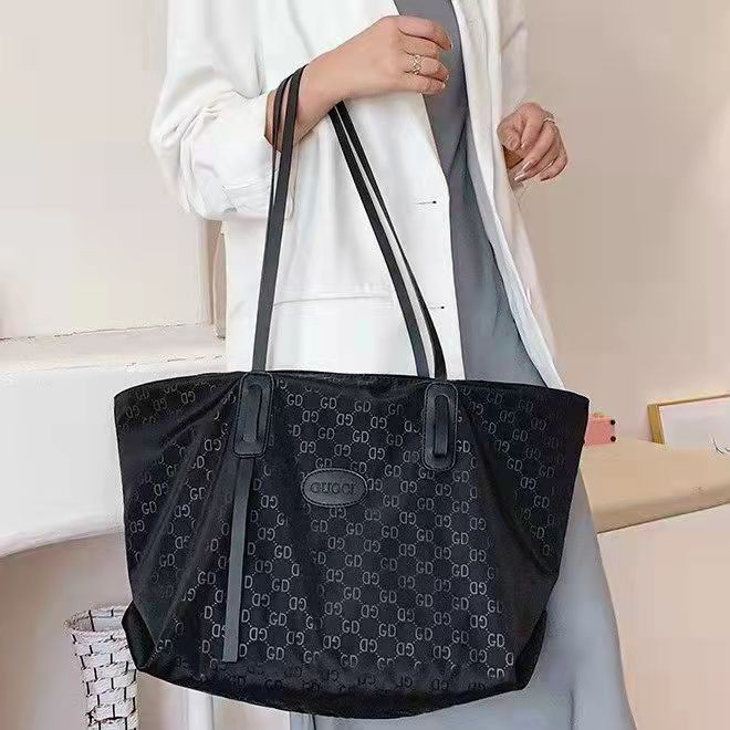 L5508 Tas Bahu Wanita Big Size Shoulderbag Tas Import Motif GD Kapasitas Besar Material Canvas Tas B