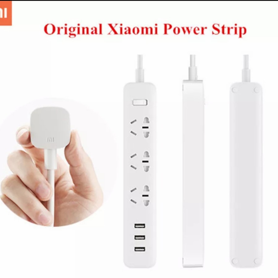 Stop Kontak / colokan Xiaomi Mi Smart Power Strip Plug Adapter With 3 USB Port 2