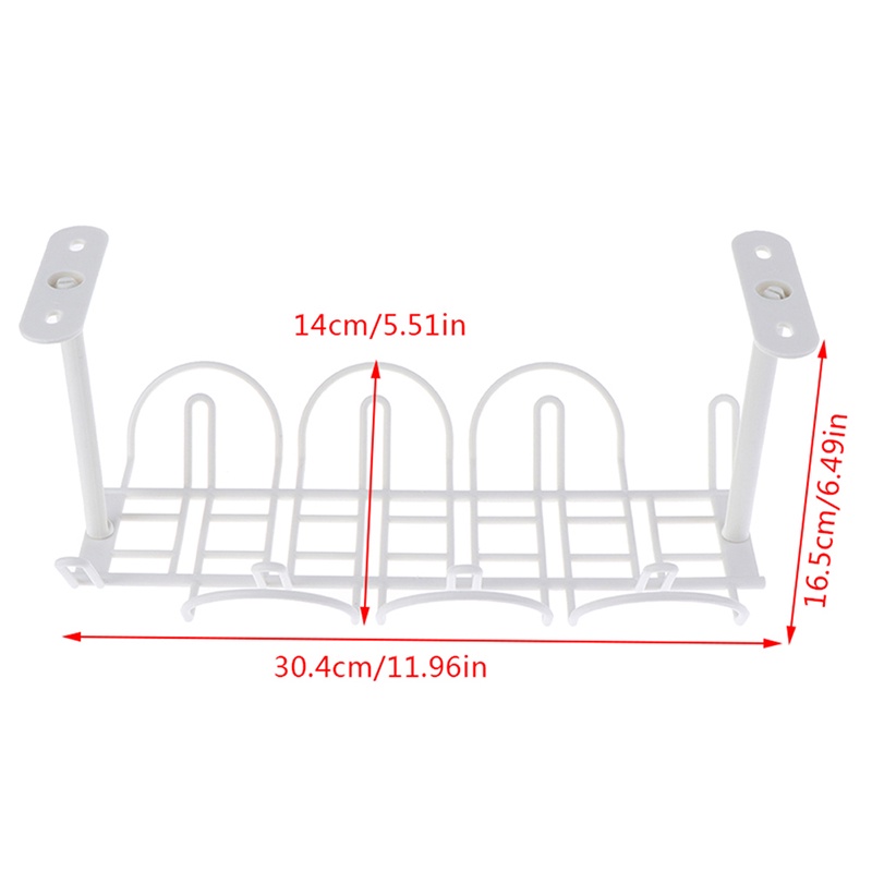 【Theredsunrisesiwy.id】Shelf Strong Hanging Basket Socket Table Bottom Power Cable Wire Organizer