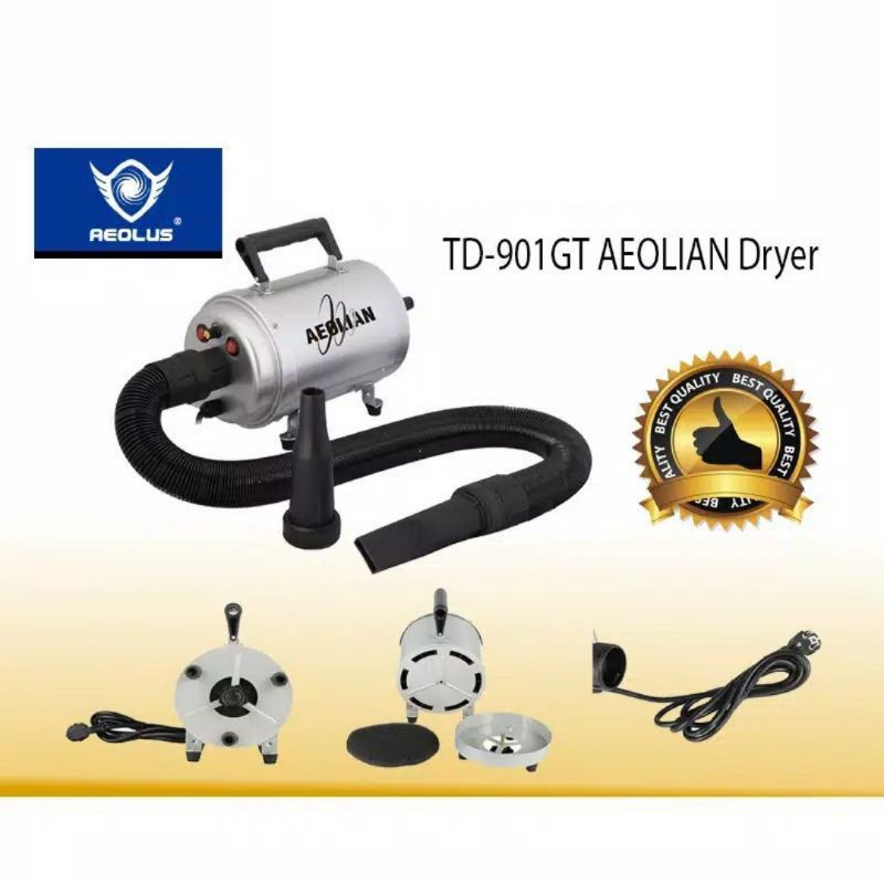 Blower Aeolus AEOLIAN Pet Dryer TD-901GT / blower pengering singgle motor hi-speed anjing kucing