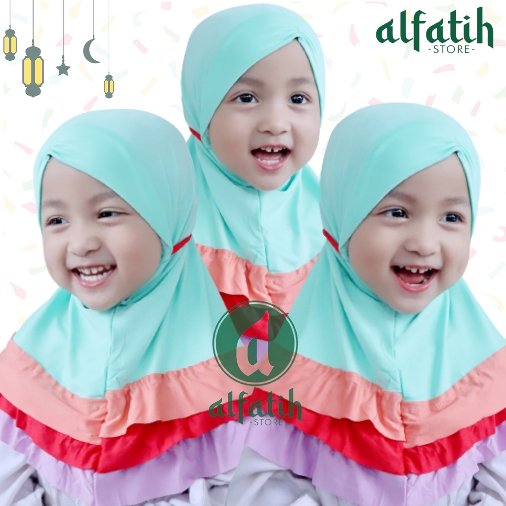 ALFATIH STORE / JILBAB ANAK SYIRIA GOTIK PELAGI /JILBAB ANAK REMPEL RAINBOW /HIJAB ANAK / HIJAB COD / KERUDUNG ANAK HIJAB ANAK BAYI PEREMPUAN / HIJAB ANAK / JILBAB ANAK BAYI USIA  0-3 TAHUN BAHAN JERSEY PREMIUM NYAMAN DI PAKAI