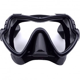 Kacamata Selam Scuba Diving Tempered Glass - 502 - Black