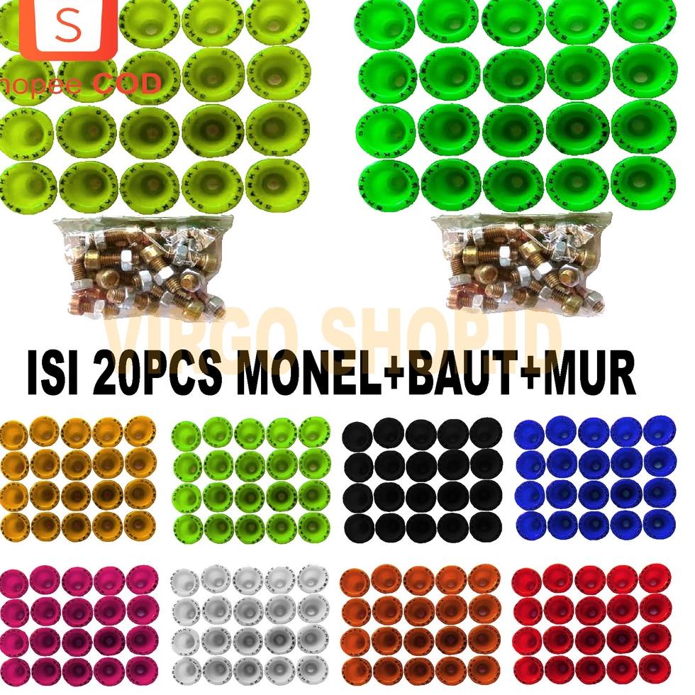 KWR.95848– Monel Plastik Isi 20 / Ring Monel Sharrky Isi 20Pcs Bahan Plastik + Mur Baut - Variasi Mo