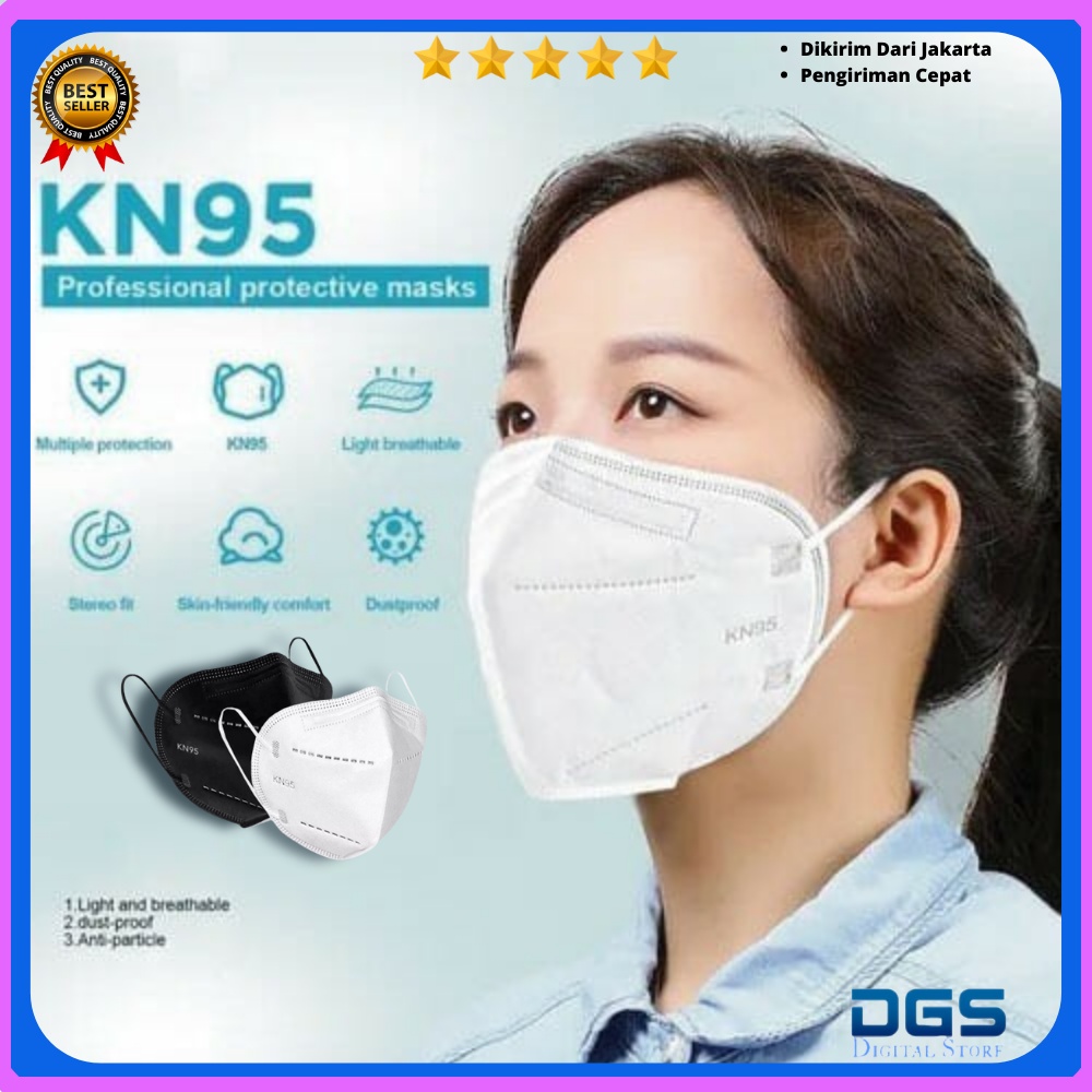 KN95 Isi 50Pcs Masker KN95 Isi 50 Pcs Earloop Pelindung Wajah