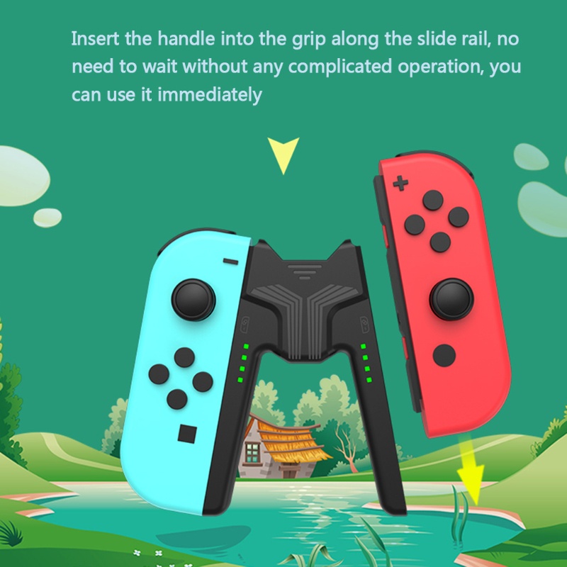 zzz Controller Left &amp; Right Charging Grip V-Shaped Wireless Game Handle Compatible with Switch Joy-con,Charge While Play