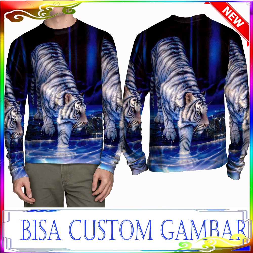 Jual Kaos Harimau Putih Macan TuTul Jaguar Tiger 3D Pul Print Pria/Wanita/Anak/Jaket/Hudie COD Termu