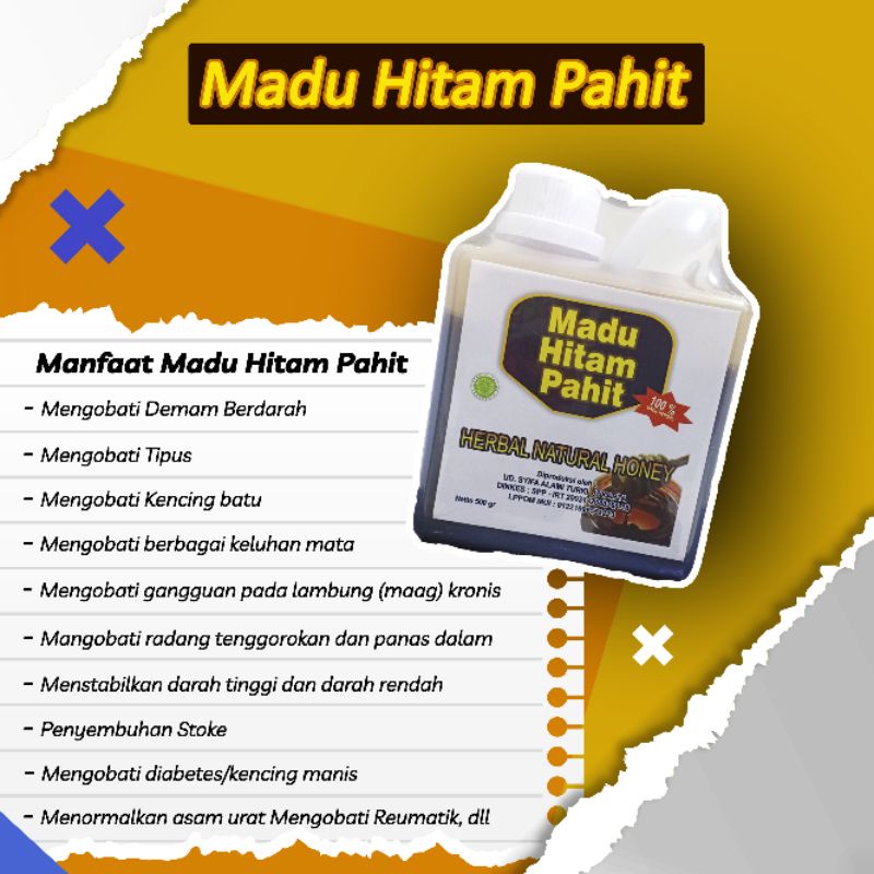 

Madu Hitam Pahit 500 gram Herbal Natural Honey 100% Madu Herbal