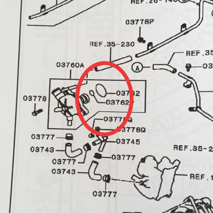 Seal Oring Vacum Pump Pajero triton