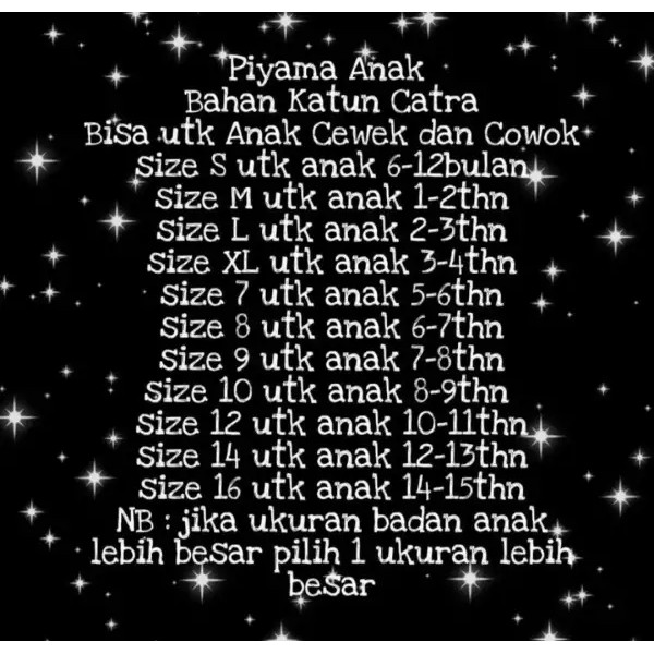 PIYAMA ANAK KARAKTER SAPI / BAJU TIDUR ANAK /PAKAIAN TIDUR ANAK