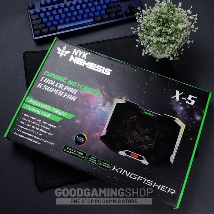 Cooling Pad NYK Nemesis KingFisher X5 - NYK KingFisher X5 RGB LED