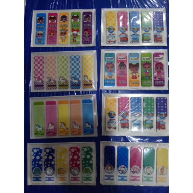 

post it pembatas plastik karakter isi 12 pcs