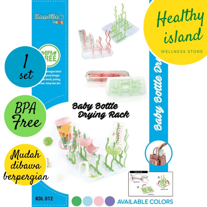 Rak Pengering Botol Susu Bayi BPA Free Kandila Baby Wet Bottle Holder