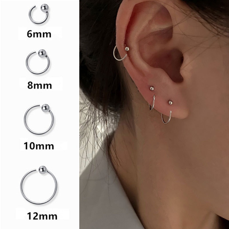 Magic789 1Pair Chic s925 Silver Mini Ball Ear Clip Earrings for Women Girls