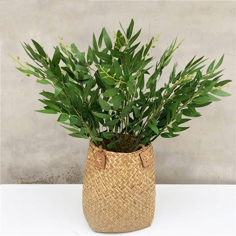 Daun Ruscus Willow Daun Plastik Palsu Artificial Daun Willow Leaf Dekorasi Wedding Pernikahan Hiasan Rumah