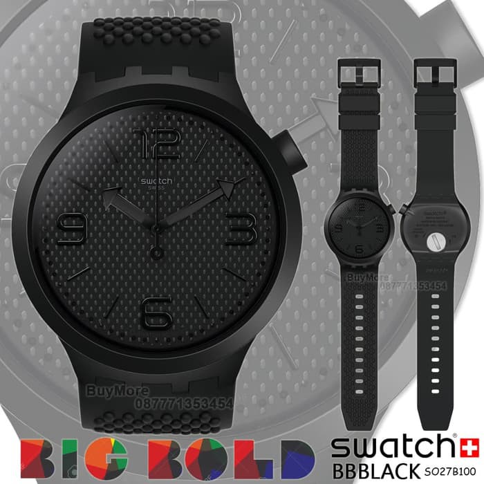 Swatch BIG BOLD Original SO27B100 BBBLACK Swatch Pria Terbaru 2019