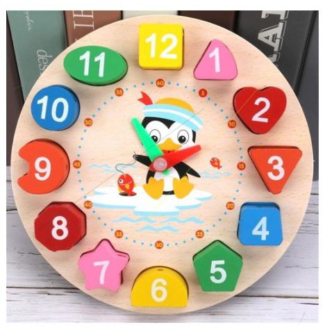 [MAINAN ANAK] - Board Game Mainan Edukasi Anak Geometry Number Roulette Match - Wooden