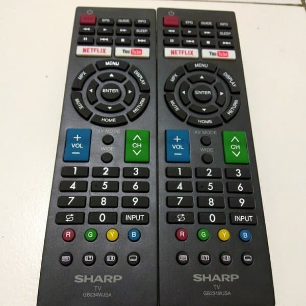 REMOTE REMOT TV SHARP SMART TV YOUTUBE NETFLIX ORIGINAL ASLI