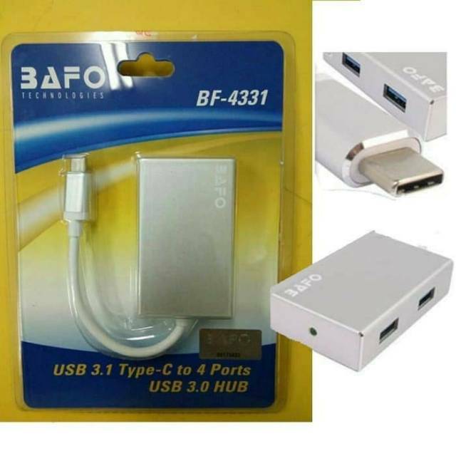 BAFO BF-4331 USB Type C TO HUB 4 PORT USB 3.0