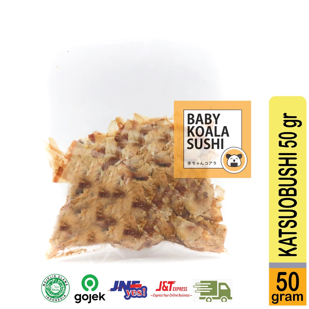 KATSUOBUSHI Bonito Flakes 50 g Halal │ Taburan Takoyaki Katsuo Bushi Serutan Ikan Cakalang