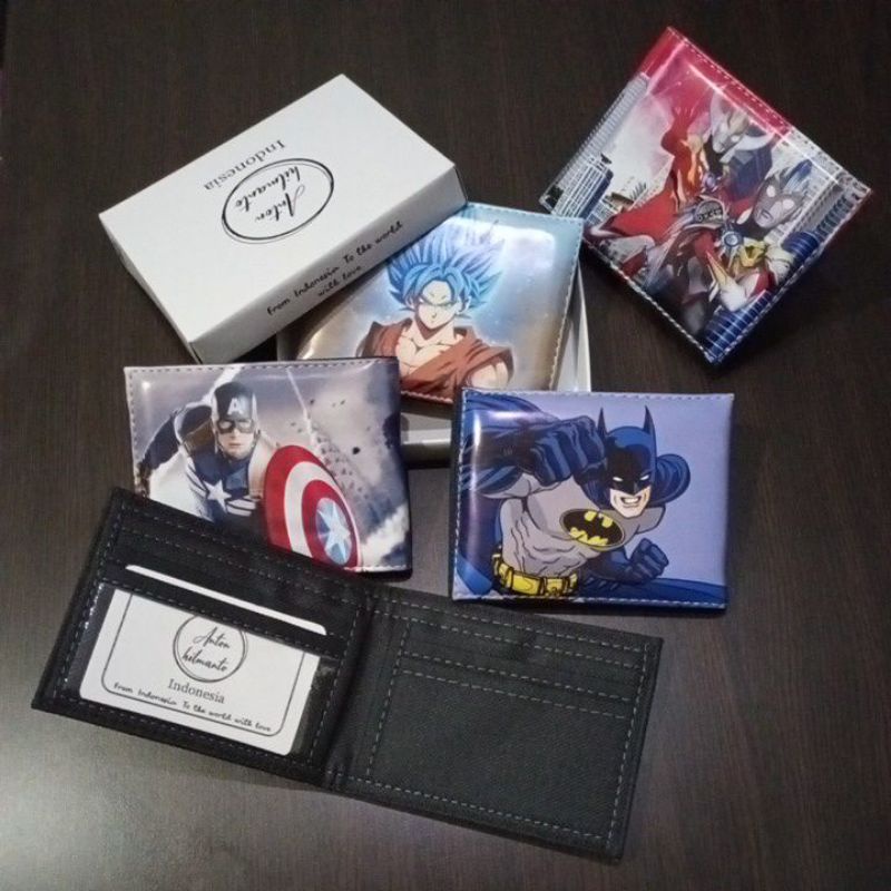 [AHLMN] Dompet anak karakter pahlawan super dan anime terbaik, bahan kulit sineris lokal #dompetanak
