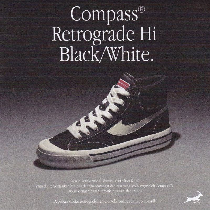 Compass Retrograde High Black White