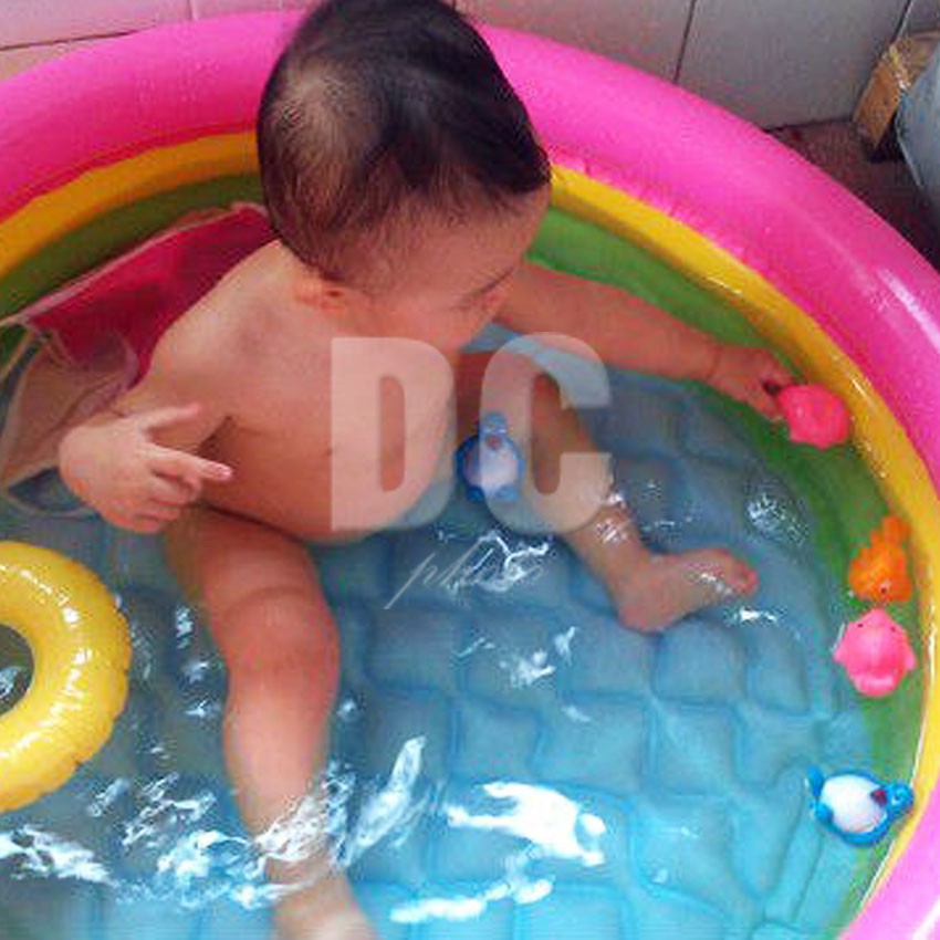 MALANG bs GOJEK Kolam Renang Anak INTEX 3 Ring Rainbow Baby Pool 58924 diameter 86 cm tinggi 25 cm