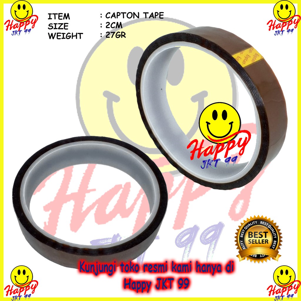 [ HAPPY JKT 99 ] LAKBAN CAPTON TAPE 2CM 2 CM TAHAN ANTI PANAS ORIGINAL