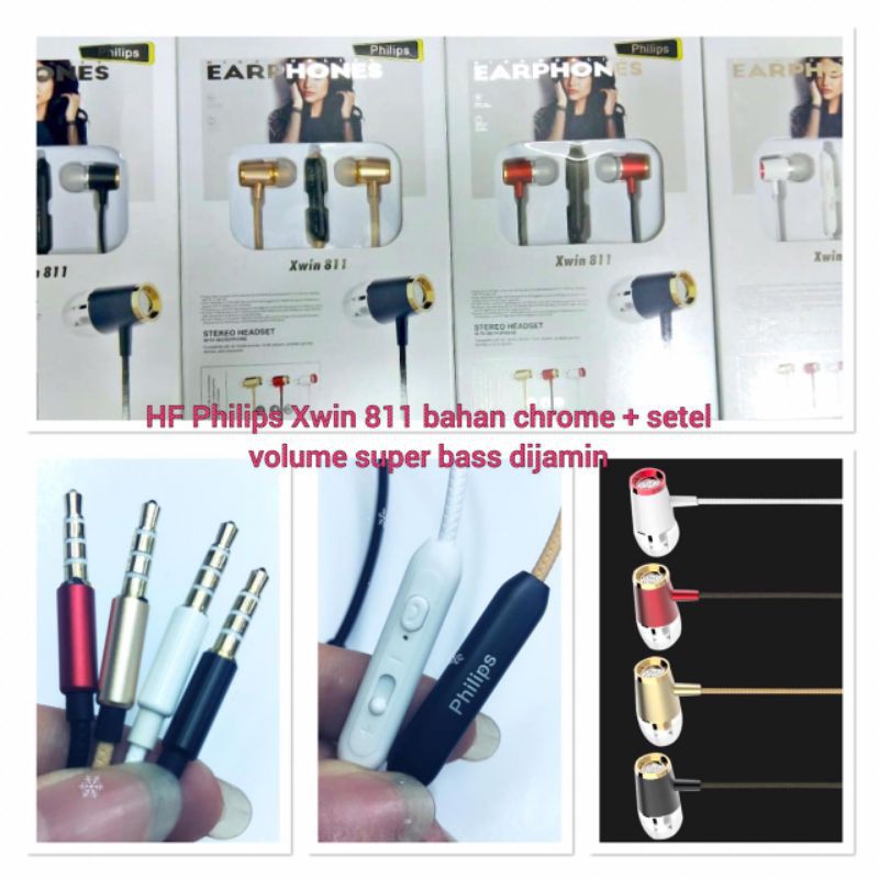 HEANSET EARPHONE XWIN 811 SUARA DIJAMIN MANTUL