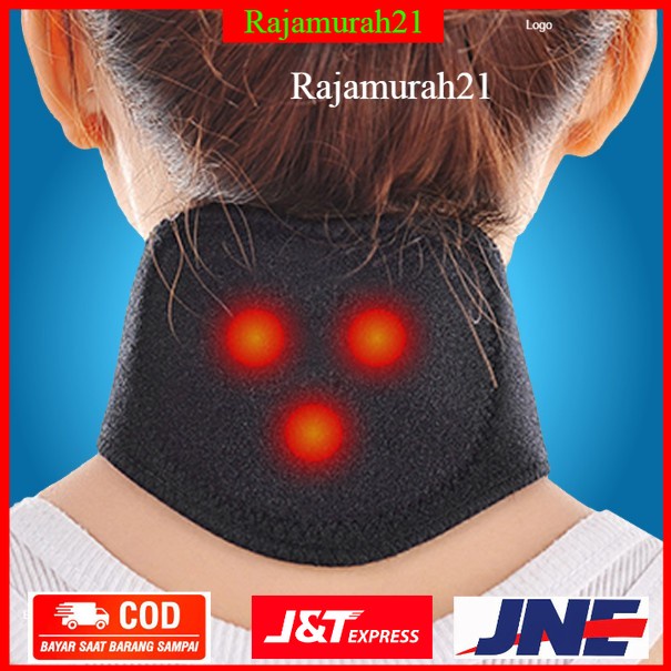 Terapi Leher Magnetic Tourmaline Therapy Neck Massager - OMHRBOBK - Black