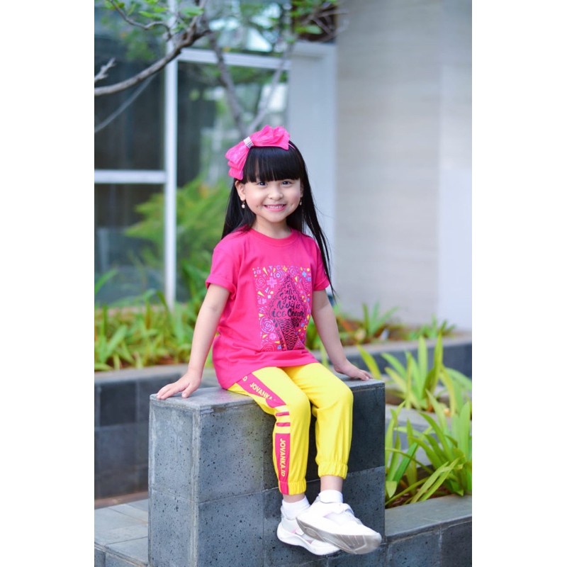 Setelan Anak Set Distro Free Tas Ransel Jovanka