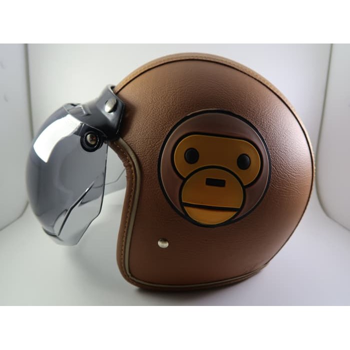 Helm Bogo Kulit Baby Milo Brown