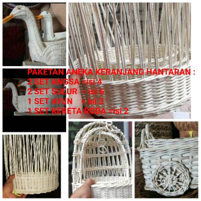 KERANJANG ROTAN AESTHETIC HANTARAN NIKAH SET GERAISURYA