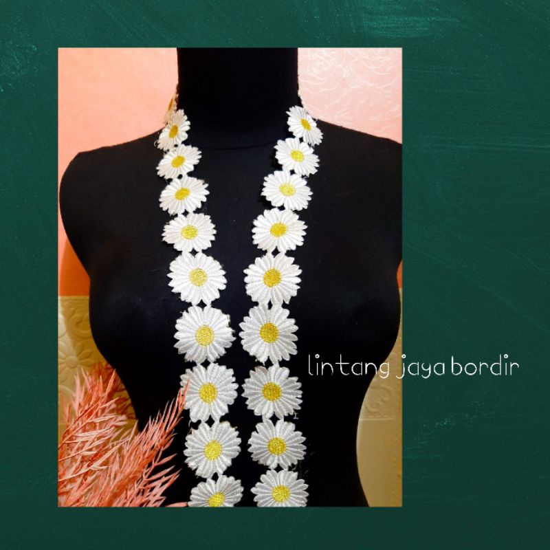 renda bordir roll aplikasi bunga matahari