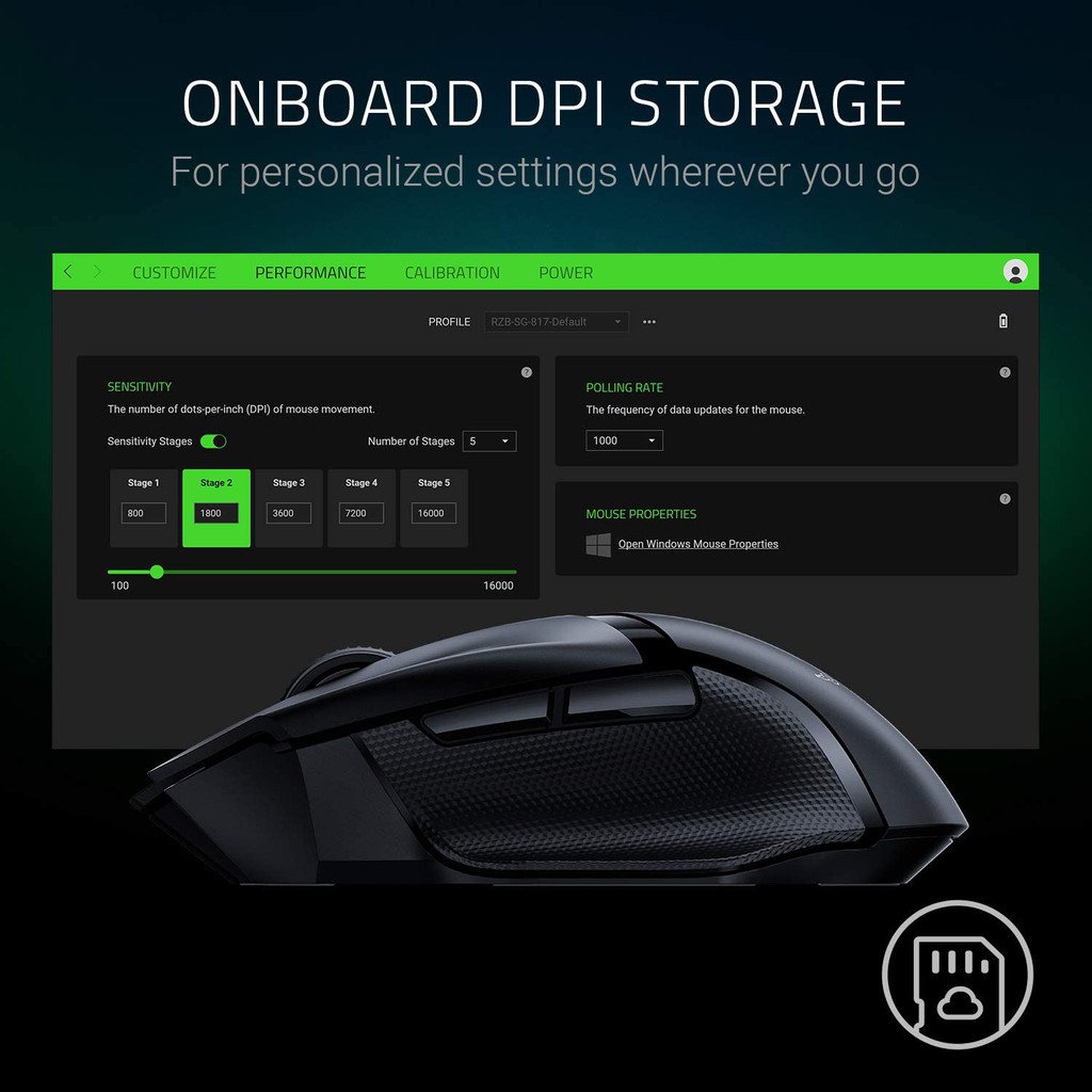 Razer Basilisk X HyperSpeed Wireless Bluetooth Gaming Mouse
