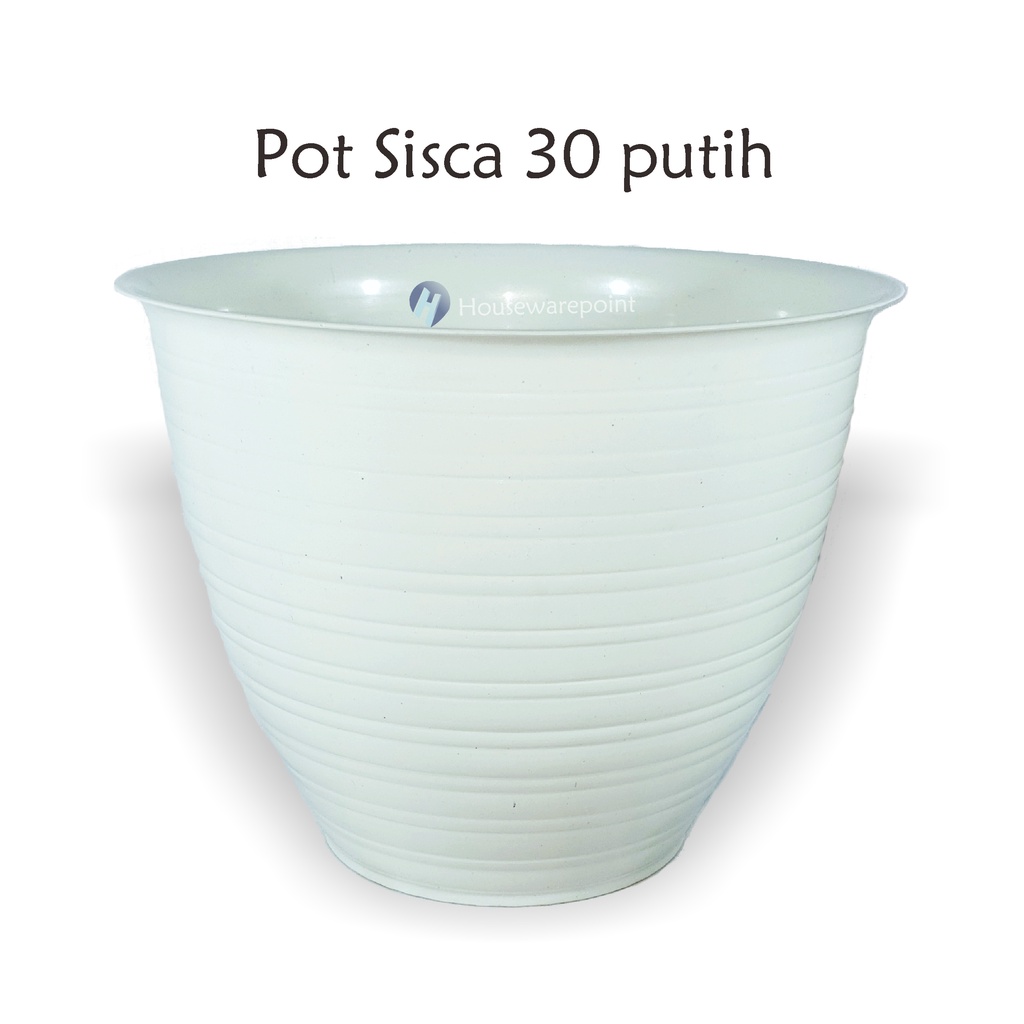 3 pcs Pot tawon putih 30 / Pot sisca 30 / Pot plastik murah / pot plastik