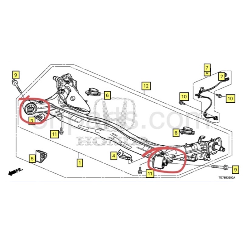 Bush Bushing Trailing Arm Belakang Honda Brio