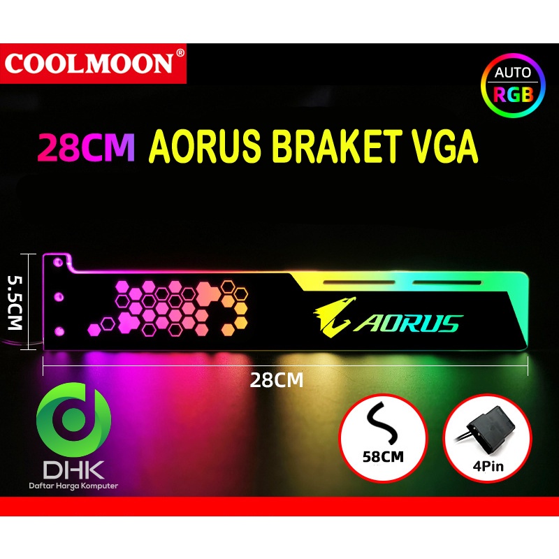 Bracket VGA card Coolmoon Asus ROG MSI Aorus RGB LED