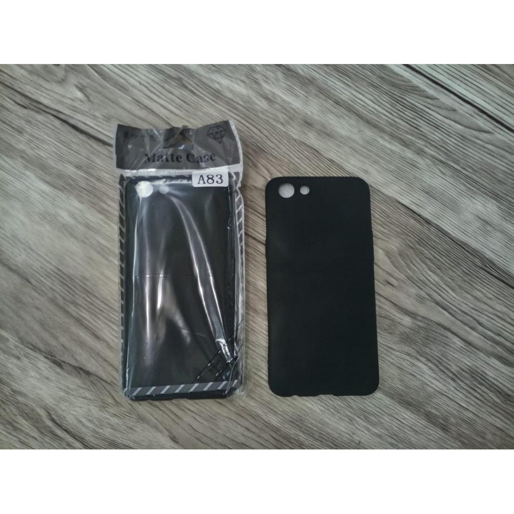 Case Hitam Black Matte    Oppo A83 Softcase Polos Slim