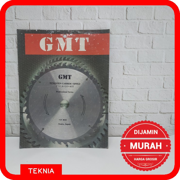 Mata Circle-Circular Saw Blade GMT 7” x 40T Tipis / Mata Gergaji Pemotong Kayu