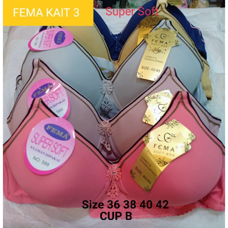 Bra POLOS Super Soft Bh Busa empuk fema awet kait 3