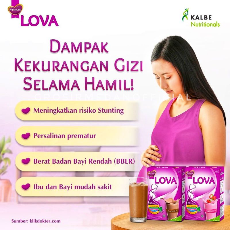 SUSU PRENAGEN LOVA - LOVAMIL 120 G RASA COKLAT DAN STRAWBERY - SUSU NUTRISI IBU HAMIL